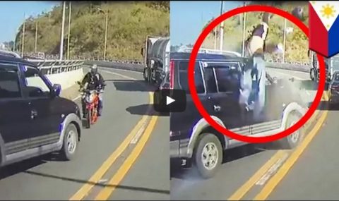 Impresionante accidente de tránsito captado en Filipinas