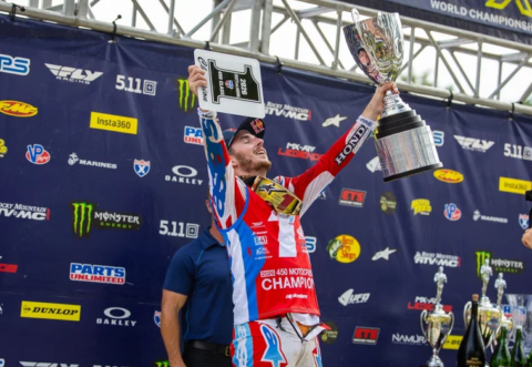 Hunter Lawrence sufrió pero logró el título de Pro Motocross