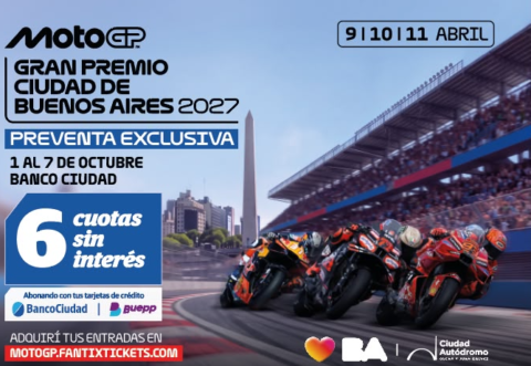 Confirmado el calendario 2027, con el retorno de Buenos Aires